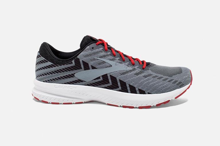 Brooks Launch 6 Men's Road Running Shoes - Grey (59482-IYXO)